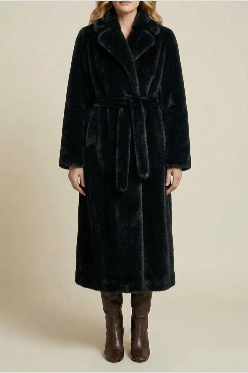 Women's Oversized Faux Fur Long Coat – Willow — variant_front