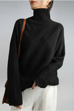 Sweater Women - Cashmere Knit Soft Sweater with Turtleneck — variant_front