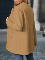 Juliette | Elegant Stand-Collar Button Coat — variant_front