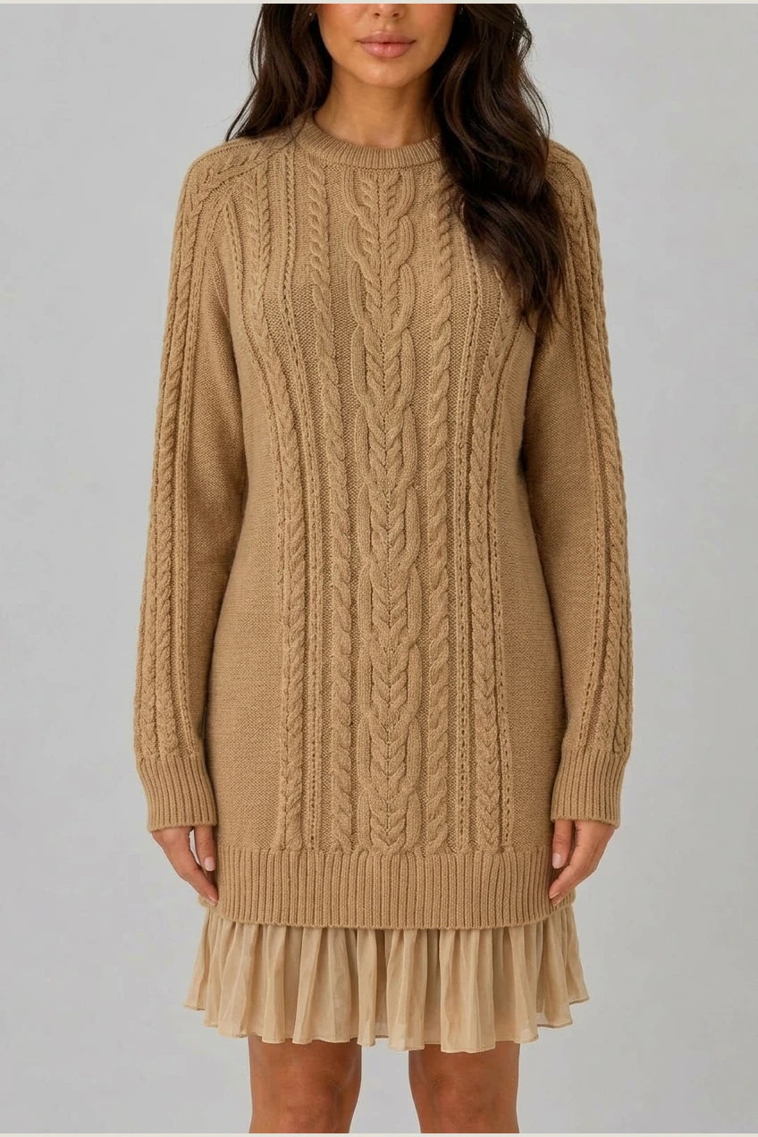 Dress Women - Cable Knit Sweater Dress — variant_front