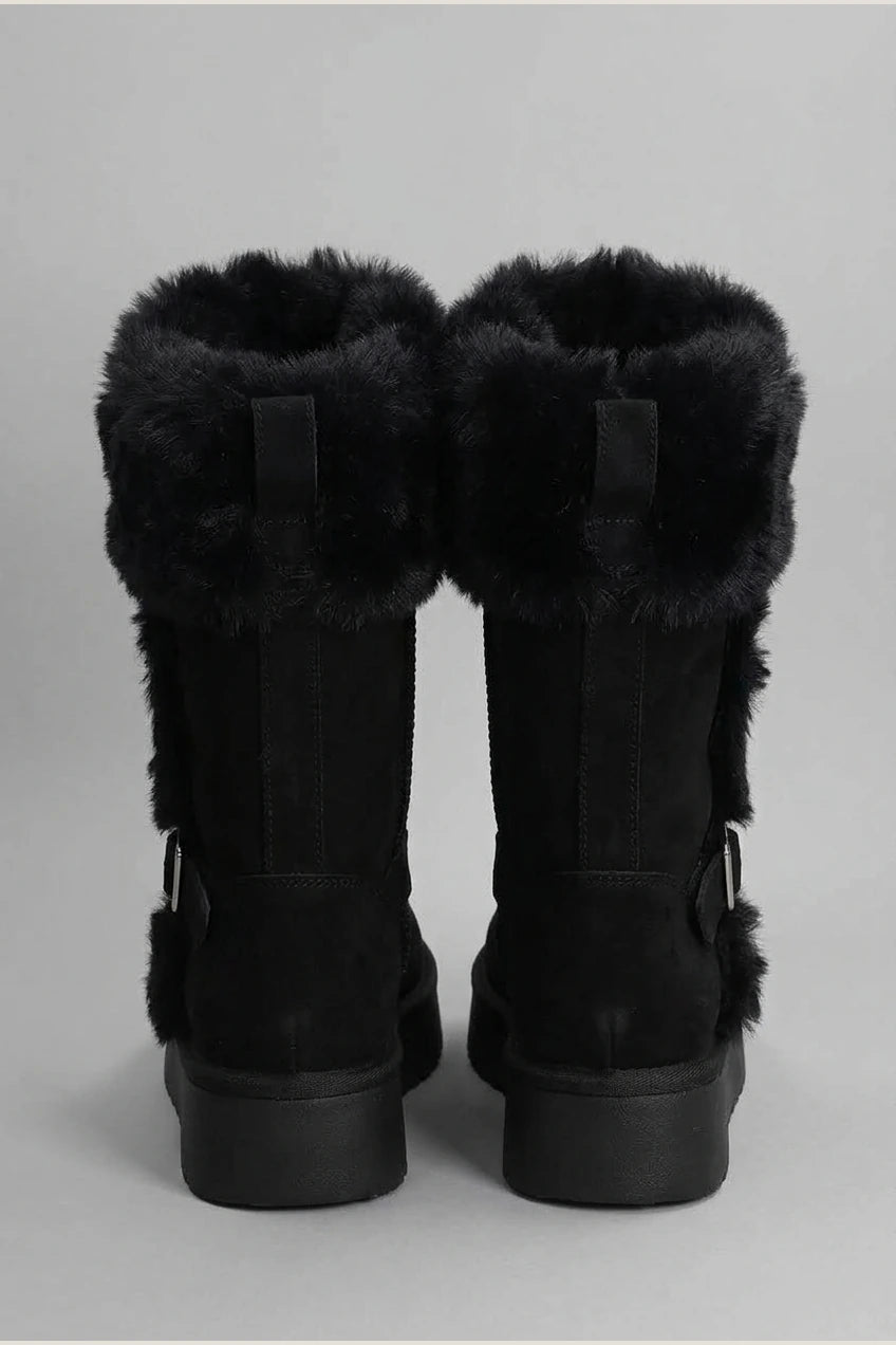 Women's Chunky Sole Mid-Calf Boots – Ravelise — variant_front