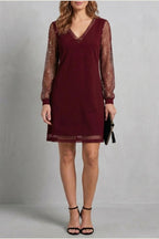 Étoilenne – Sheer sparkle sleeves – Mini dress — variant_front