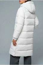 Women’s Long Puffer Coat – Hooded Padded Winter Jacket — variant_front