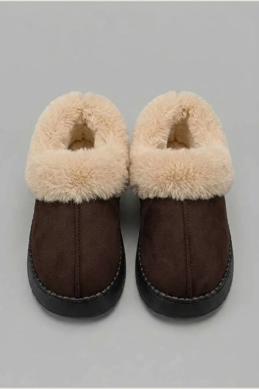Thickened Warm Low-Top Couple's Plush Indoor Slippers for Men and Women, New 2025 Autumn/Winter Home Shoes — variant_front