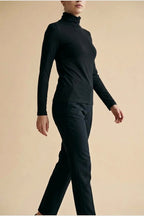 Women's Turtleneck Sweater Roll Neck Long Sleeve Straight Cuffs Plain Casual Layering — variant_front