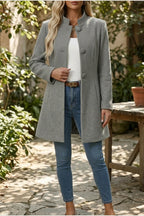 Hallie | Women's Button-Down A-Line Coat — variant_front