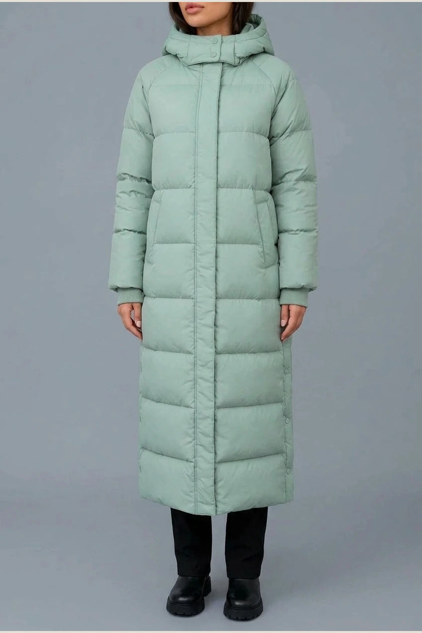 Women’s Long Puffer Coat – Hooded Padded Winter Jacket — variant_front