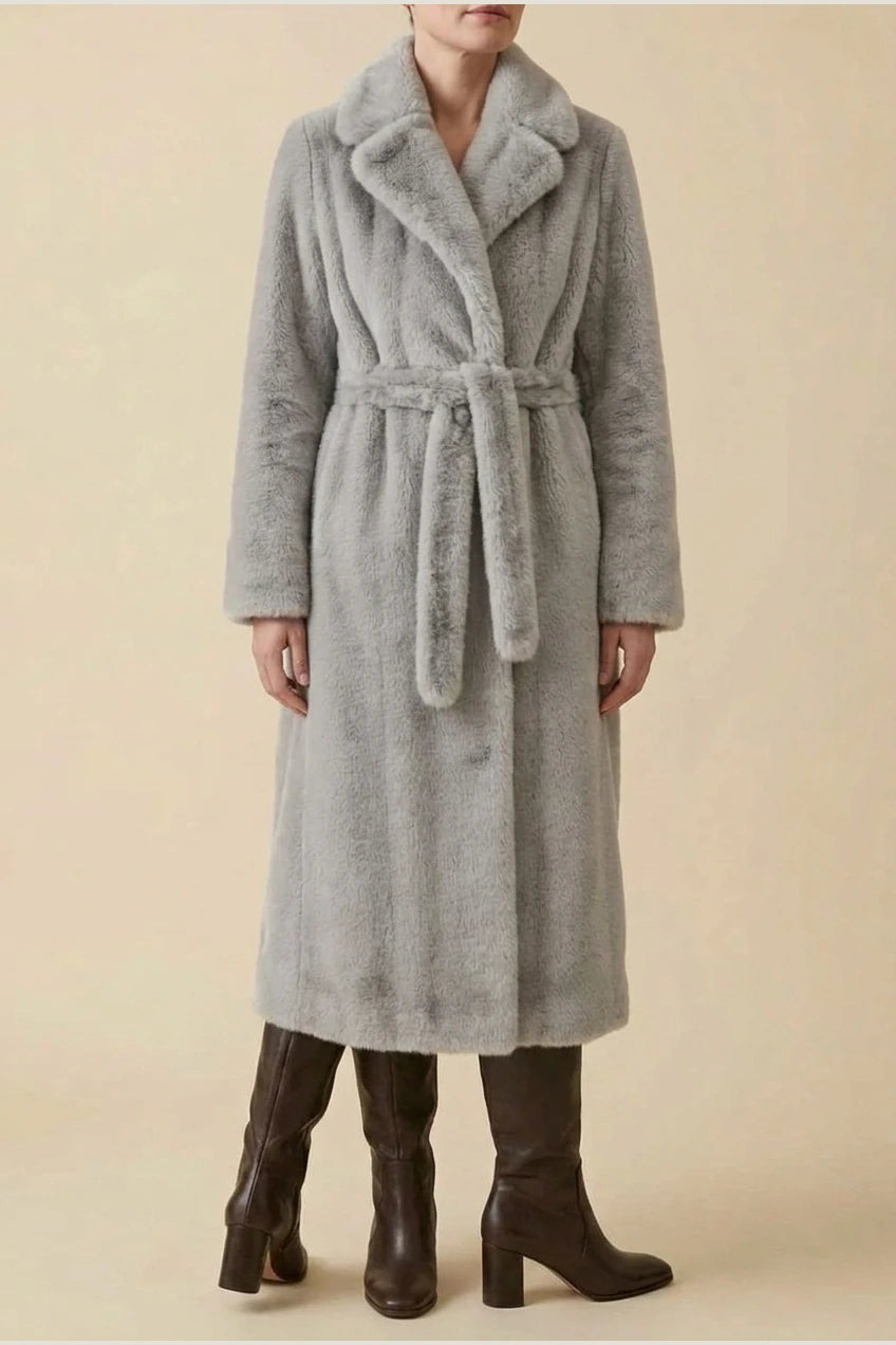 Women's Oversized Faux Fur Long Coat – Willow — variant_front