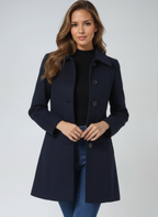 Timeless Fitted Wool Coat with Wide Collar — variant_front