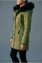 Aria | Women's Thick Faux Fur Hooded Insulated Parka Coat — variant_front