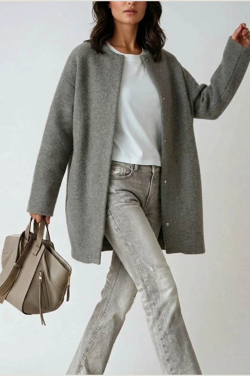 Elena | Wool Blend with Button Closure — variant_front