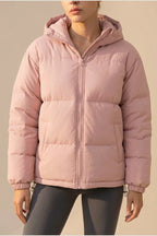Grace | Women's Hooded Puffer Winter Jacket Zip-Up Padded Coat — variant_front