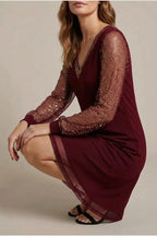 Étoilenne – Sheer sparkle sleeves – Mini dress — variant_front