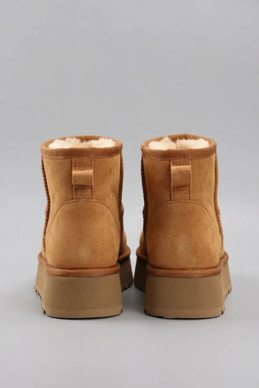 Women's Leather Fleece Snow Boots – Filvienne — variant_front