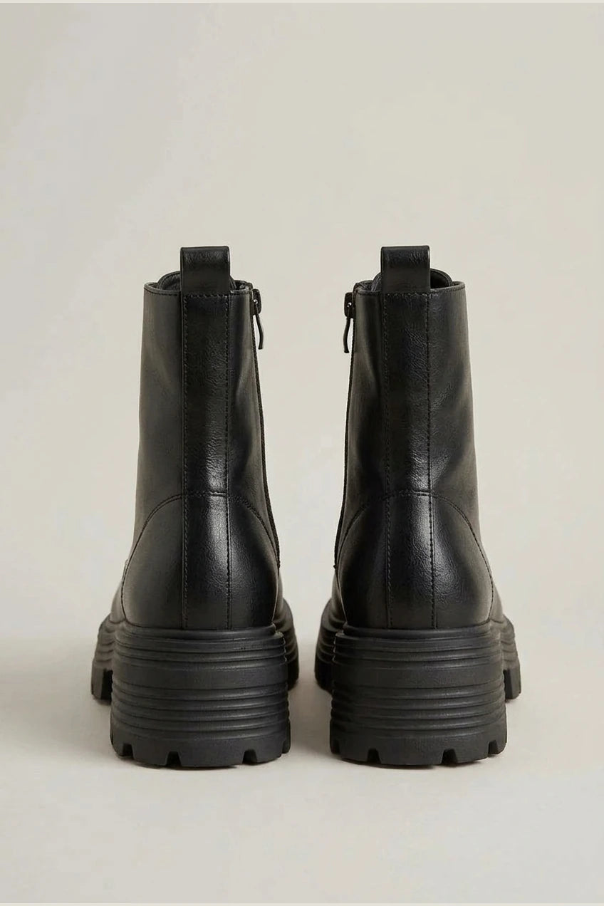 Women's Chunky Platform Heeled Booties – Brossane — variant_front