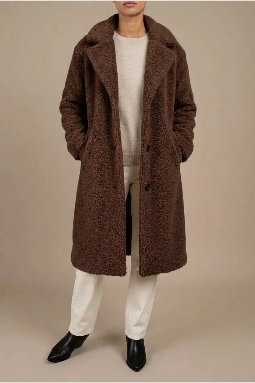 Doris | Women's Oversized Teddy Long Coat — variant_front