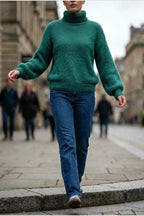 Scarlett | Women's Fluffy Turtleneck Loose Knit Sweater Jumper — variant_front