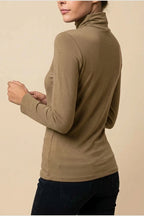 Women's Turtleneck Sweater Roll Neck Long Sleeve Straight Cuffs Plain Casual Layering — variant_front
