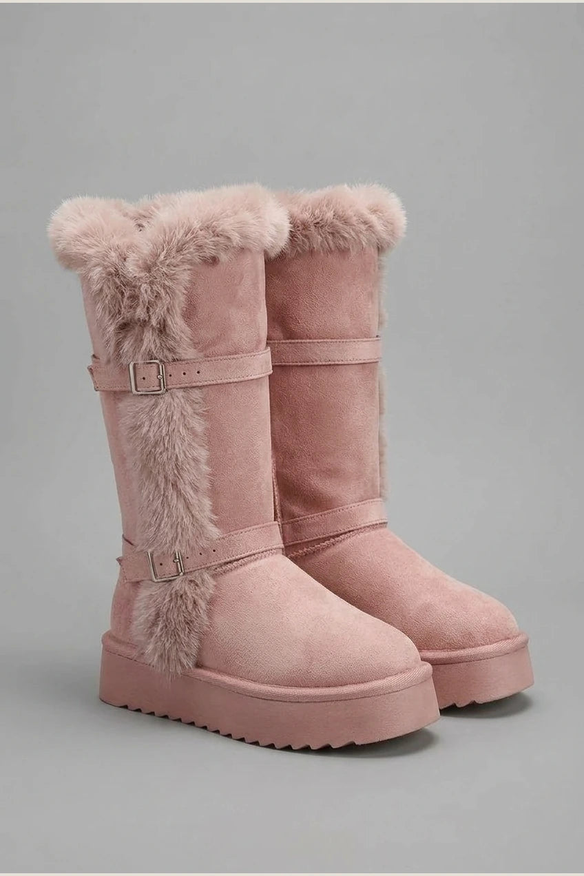 Women's Chunky Sole Mid-Calf Boots – Ravelise — variant_front