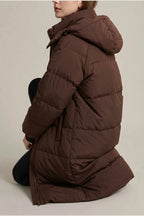 Gina™ - Classic Hooded Long Puffer Coat — variant_front