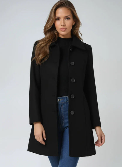 Timeless A-Line Wool Coat with Satin Lining