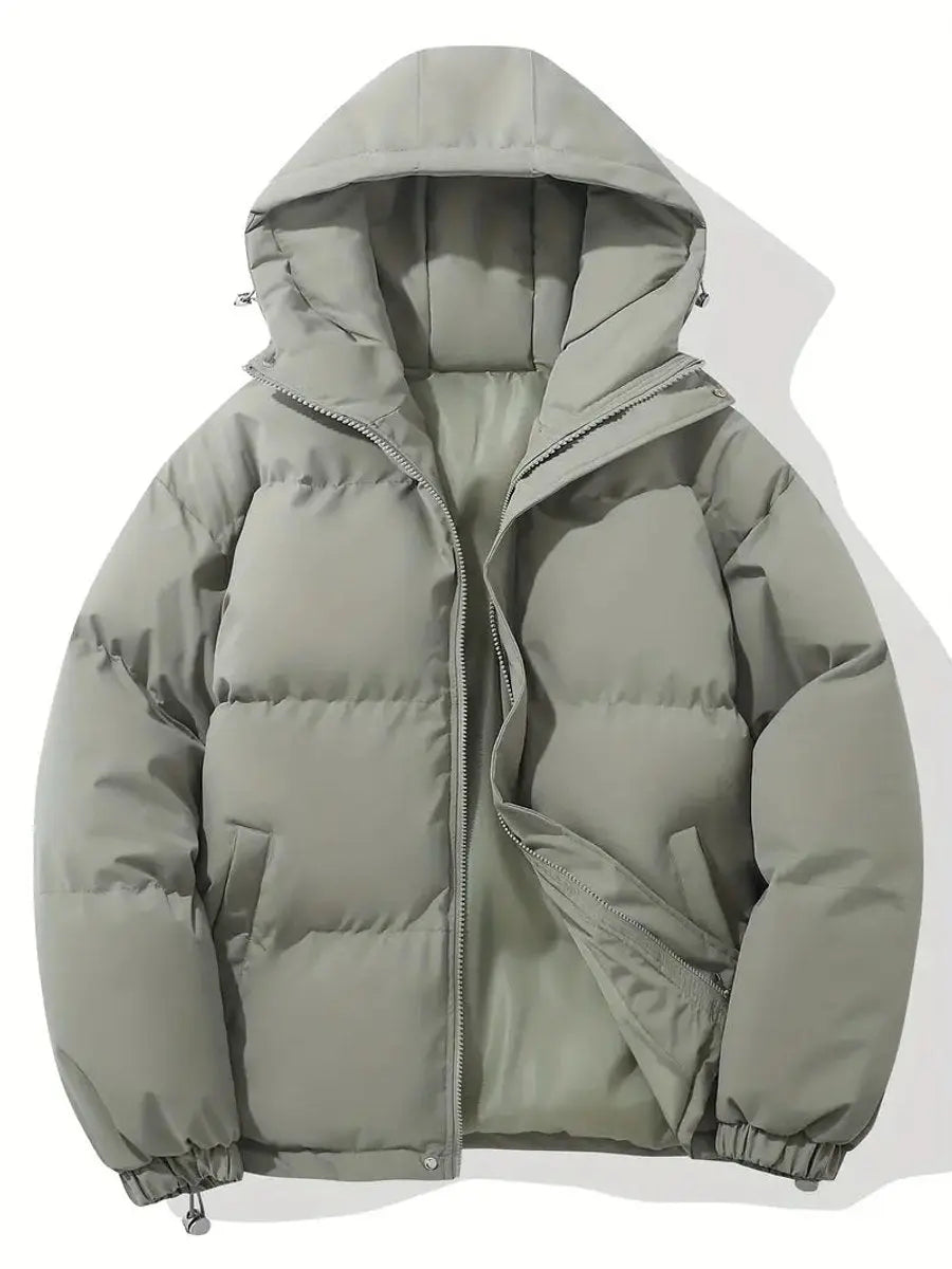 Grace | Women's Hooded Puffer Winter Jacket Zip-Up Padded Coat — variant_front
