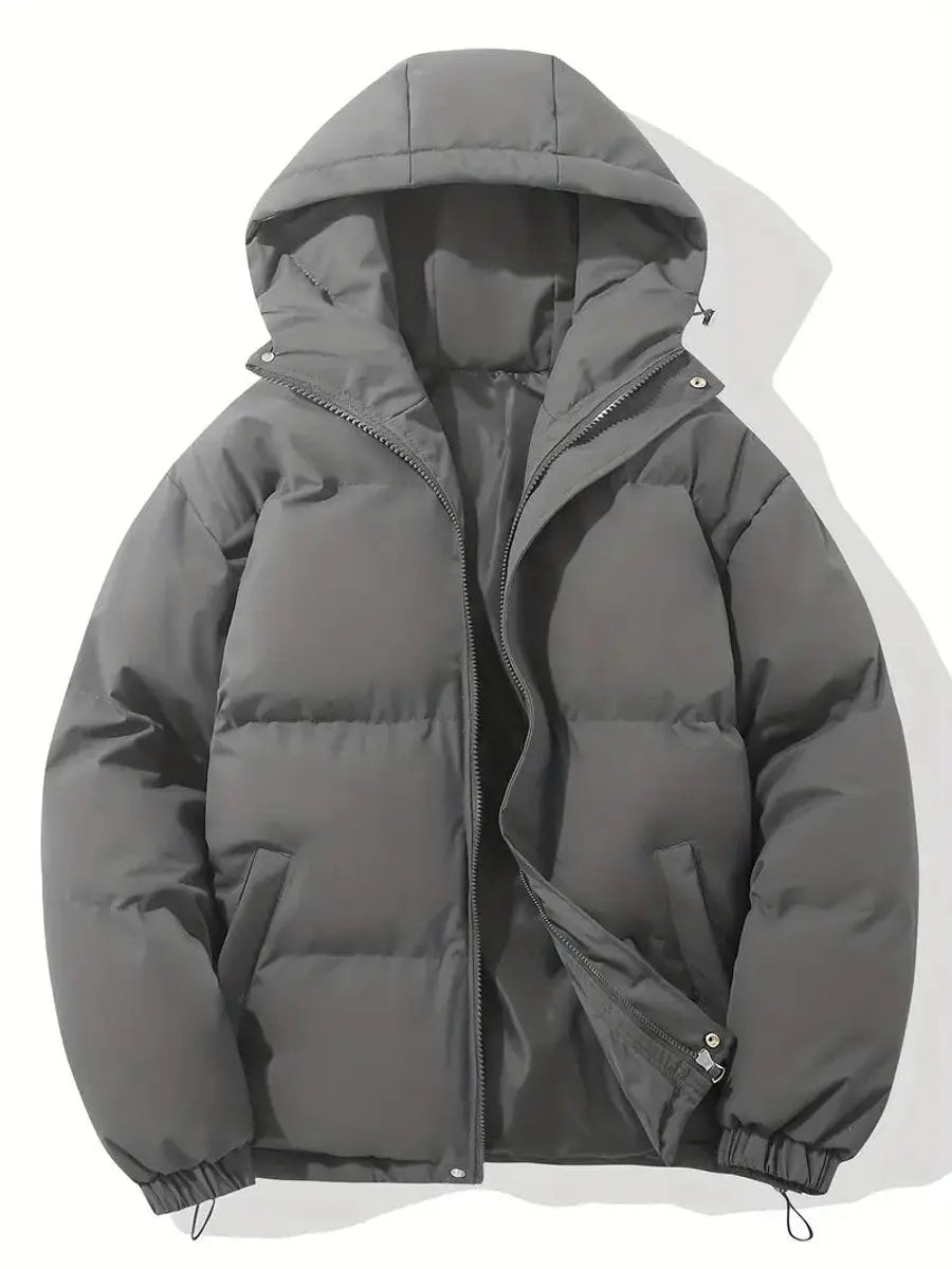 Grace | Women's Hooded Puffer Winter Jacket Zip-Up Padded Coat — variant_front